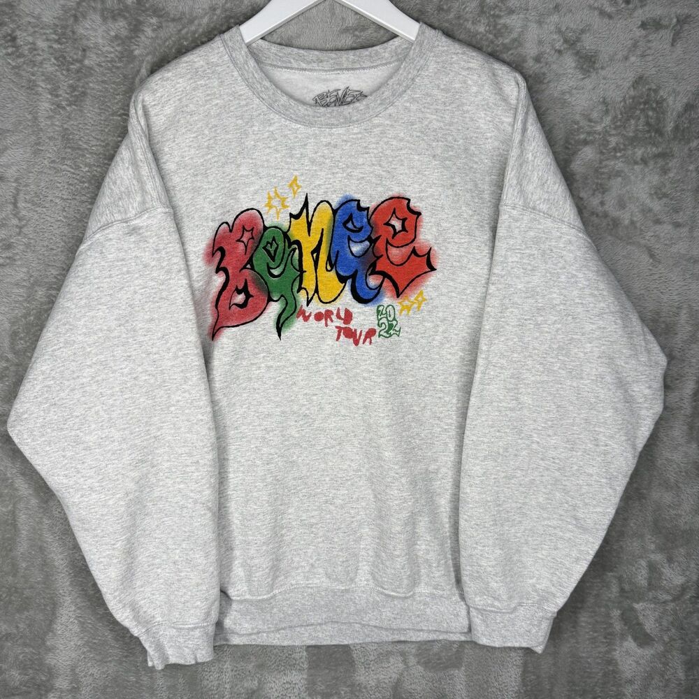 Benee Sweatshirt Adult XXL World Tour 2022 Gray Concert Music Crewneck Jumper